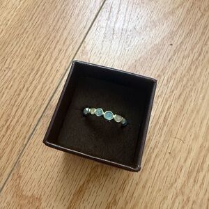 &Other Storie Elegant Gold and Blue Stone Ring